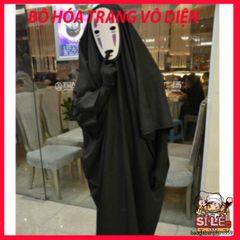 Bộ Trang Phục Vô Diện Spirited Away - Áo Khoác Đen, Mặt Nạ & Găng Tay, Trang Phục Hóa Trang Cho Trẻ Em và Người Lớn