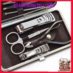 Bộ Dụng Cụ Chăm Sóc Móng Tay 12 Món - Kềm Bấm, Cắt Móng, Hộp Đựng Sang Trọng, Tiện Lợi Giúp Bạn Làm Đẹp Ở Mọi Nơi