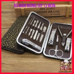 Bộ Dụng Cụ Chăm Sóc Móng Tay 12 Món - Kềm Bấm, Cắt Móng, Hộp Đựng Sang Trọng, Tiện Lợi Giúp Bạn Làm Đẹp Ở Mọi Nơi