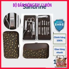 Bộ Dụng Cụ Làm Móng Tay Móng Chân 12 Món Thép Không Gỉ Sandrine BMT2 - Chăm Sóc Cá Nhân Cao Cấp Tại Nhà