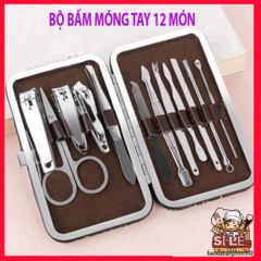 Bộ Dụng Cụ Chăm Sóc Móng Tay & Da 12 Món Inox Xi Cao Cấp - Hộp Da Sang Trọng, Tiện Lợi Cho Phái Nữ Mọi Lúc Mọi Nơi