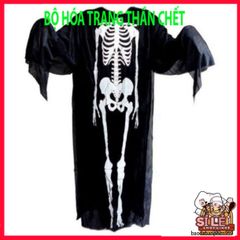 Bộ Trang Phục Thần Chết Halloween - Combo Áo Xương và Mặt Nạ Ma Quái, Sự Kiện Hóa Trang Độc Đáo, Thoải Mái Và Cá Tính