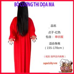 Bộ Trang Phục Hắc Bạch Vô Thường Halloween - Áo Choàng Thần Chết Kinh Dị Với Găng Tay Phong Cách Xương và Kính LED Đỏ