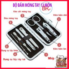 Bộ Dụng Cụ Làm Nail Chuyên Nghiệp 12 Món - Dụng Cụ Cắt Móng Tay Cao Cấp, Tiện Lợi Tại Nhà, Quà Tặng Ý Nghĩa