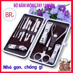 Bộ Dụng Cụ Làm Nail Chuyên Nghiệp 12 Món - Dụng Cụ Cắt Móng Tay Cao Cấp, Tiện Lợi Tại Nhà, Quà Tặng Ý Nghĩa