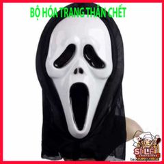 Bộ Trang Phục Thần Chết Halloween - Áo Choàng, Mặt Nạ & Lưỡi Hái Đầy Ma Quái - Phù Hợp Cho Tiệc Tùng, Đồ Hóa Trang Cho Bé & Người Lớn