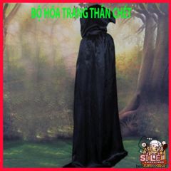 Bộ Trang Phục Thần Chết Halloween - Y Phục Ma Quái Đậm Chất Mỹ Cho Nam Nữ, Gồm Mặt Nạ và Găng Tay - Lựa Chọn Hoàn Hảo Cho Tiệc Hóa Trang