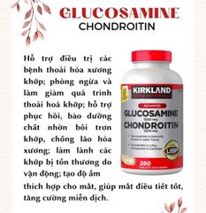 Viên uống bổ khớp Glucosamine Chondroitin Sulfate Kirkland 280 viên - Hỗ trợ xương khớp chất lượng Mỹ