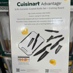 Bộ dao Cuisinart Advantage 11 món cao cấp - Dao phủ ceramic chống dính và thớt nhựa tiện lợi - Dụng cụ bếp an toàn và bền đẹp