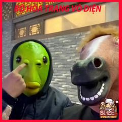 Mặt Nạ Silicon Ếch Xanh Trùm Đầu - Phụ Kiện Cosplay Vui Nhộn, Độc Đáo Cho Tiệc Halloween và Sự Kiện Giải Trí