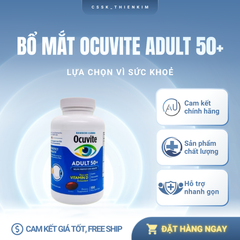 Viên Uống Bổ Mắt Ocuvite 50+ - Hỗ Trợ Thị Lực, Duy Trì Sức Khỏe Mắt - Chai 150 Viên, Thực Phẩm Chức Năng