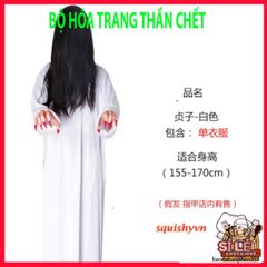 Bộ Trang Phục Halloween Hắc Bạch Vô Thường - Quái Vật Thần Chết Scream, Áo Choàng Kèm Găng Tay, Phụ Kiện Ma Quái ấn Tượng