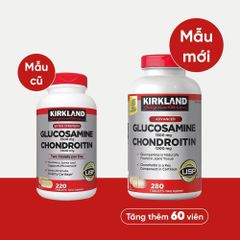 Viên Uống Bổ Xương Khớp Kirkland Glucosamine Chondroitin 1500mg - Hỗ Trợ Sức Khỏe Xương Khớp, 280 Viên Mỹ Chính Hãng