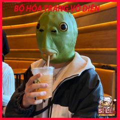 Mặt Nạ Đầu Người Cá Xanh Sáng Tạo - Phụ Kiện Hóa Trang Hài Hước, Quà Tặng Độc Đáo Cho Dịp Tiệc & Lễ Hội