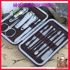 Bộ Dụng Cụ Làm Móng Tay 12 Món - Thiết Kế Sang Trọng và Tiện Lợi, Dụng Cụ Chăm Sóc Móng Tại Nhà, Quà Tặng Độc Đáo Cho Bạn Bè