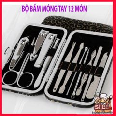 Bộ Dụng Cụ Làm Móng Tay 12 Món - Thiết Kế Sang Trọng và Tiện Lợi, Dụng Cụ Chăm Sóc Móng Tại Nhà, Quà Tặng Độc Đáo Cho Bạn Bè