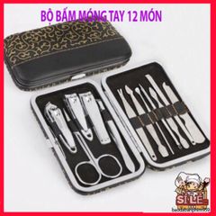 Bộ Dụng Cụ Làm Móng Tay 12 Món - Thiết Kế Sang Trọng và Tiện Lợi, Dụng Cụ Chăm Sóc Móng Tại Nhà, Quà Tặng Độc Đáo Cho Bạn Bè