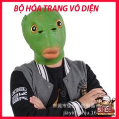 Mặt Nạ Silicone Xanh Lá Hình Đầu Cá - Mặt Nạ Hóa Trang Vui Nhộn Cho Tiệc Halloween, Giáng Sinh, Cosplay, Chất Lượng Cao