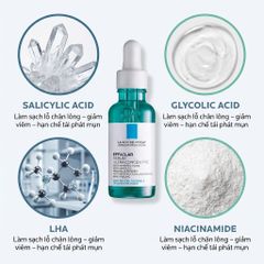 Serum La Roche-Posay Effaclar 30ml - Tinh Chất Giảm Mụn, Mờ Thâm, Thu Nhỏ Lỗ Chân Lông Cho Da Dầu Mụn, Mỹ Phẩm Pháp