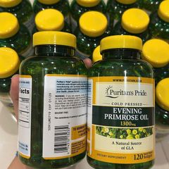 Tinh Dầu Hoa Anh Thảo Puritan's Pride 1300mg - Hỗ Trợ Cân Bằng Nội Tiết Tố Nữ và Làm Đẹp Da, Giảm Triệu Chứng Tiền Kinh Nguyệt