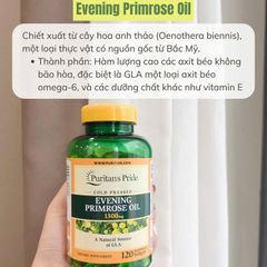Tinh Dầu Hoa Anh Thảo Puritan's Pride 1300mg - Hỗ Trợ Cân Bằng Nội Tiết Tố Nữ và Làm Đẹp Da, Giảm Triệu Chứng Tiền Kinh Nguyệt