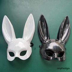Mặt Nạ Thỏ Bunny Đen Trắng Tai Dài - Phụ Kiện Hóa Trang Halloween Cho Cả Nam Nữ, Độc Đáo, Giao Hàng Nhanh Chóng