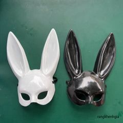 Mặt Nạ Thỏ Bunny Đen Trắng Tai Dài - Phụ Kiện Hóa Trang Halloween Cho Cả Nam Nữ, Độc Đáo, Giao Hàng Nhanh Chóng