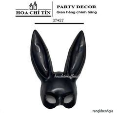 Mặt Nạ Bunny Thỏ Tai Dài Đen Quyến Rũ - Phụ Kiện Hóa Trang Dễ Thương Cho Tiệc Tùng và Lễ Hội