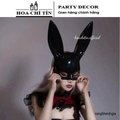 Mặt Nạ Bunny Thỏ Tai Dài Đen Quyến Rũ - Phụ Kiện Hóa Trang Dễ Thương Cho Tiệc Tùng và Lễ Hội