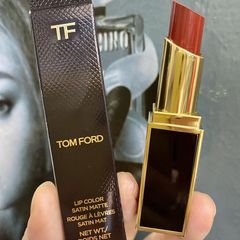 Son Tom Ford Lip Color Satin Matte 91 Lucky Star - Son Môi Đỏ Thuần Chính Hãng Độ Bám Cao, Dưỡng Ẩm Tốt, Quyến Rũ Sang Trọng