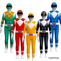 Trang Phục Cosplay Power Rangers Áo Liền Quần Cho Trẻ Em và Người Lớn - Đồ Hoá Trang Siêu Anh Hùng Độc Đáo, Tiệc Tùng, Halloween