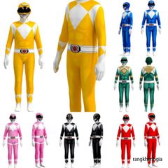 Trang Phục Cosplay Power Rangers Áo Liền Quần Cho Trẻ Em và Người Lớn - Đồ Hoá Trang Siêu Anh Hùng Độc Đáo, Tiệc Tùng, Halloween