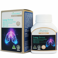 Viên Uống Hỗ Trợ Thải Độc Phổi Vitatree Lung Detox 60 viên - Sản phẩm Từ Úc Giúp Chăm Sóc Hệ Hô Hấp và Thanh Lọc Cơ Thể