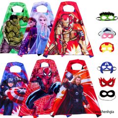 Áo Choàng Siêu Nhân 3D Full HD Kèm Mặt Nạ – Trang Phục Halloween Cho Trẻ Em, Cosplay Nhân Vật Siêu Anh Hùng Nổi Tiếng