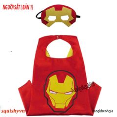 Bộ Trang Phục Người Sắt Iron Man Cho Bé - Áo Choàng Satin Và Mặt Nạ Siêu Anh Hùng Marvel Cho Trẻ Em, Quà Sinh Nhật Thú Vị