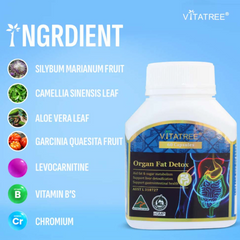 Viên thải độc mỡ nội tạng Vitatree 60 viên - Hỗ trợ thanh lọc cơ thể và kiểm soát mỡ từ Úc - Thực phẩm chức năng an toàn