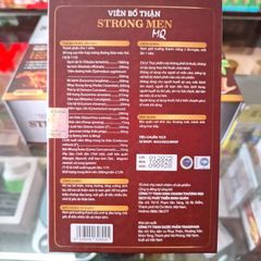 Viên bổ thận Strong Men MQ - Thực phẩm chức năng hỗ trợ sinh lực nam giới, cải thiện sức khỏe thận hiệu quả, hộp 30 viên.