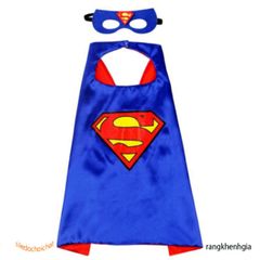 Bộ đồ choàng Siêu Nhân Ultraman kèm mặt nạ satin vải lụa cho bé trai, bé gái - Trang phục hóa trang siêu anh hùng cực chất
