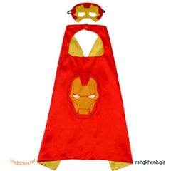 Bộ đồ choàng Siêu Nhân Ultraman kèm mặt nạ satin vải lụa cho bé trai, bé gái - Trang phục hóa trang siêu anh hùng cực chất