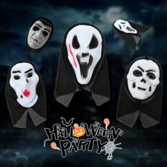 Mặt Nạ Halloween Hồn Ma Đầu Skull Toàn Mặt - Đồ Trang Trí Tiệc Hóa Trang An Toàn, Độc Đáo và ấn Tượng