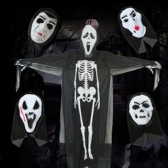 Mặt Nạ Halloween Hồn Ma Đầu Skull Toàn Mặt - Đồ Trang Trí Tiệc Hóa Trang An Toàn, Độc Đáo và ấn Tượng