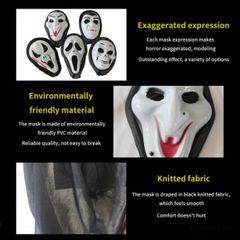 Mặt Nạ Halloween Hồn Ma Đầu Skull Toàn Mặt - Đồ Trang Trí Tiệc Hóa Trang An Toàn, Độc Đáo và ấn Tượng