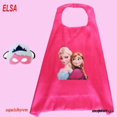 Bộ trang phục siêu anh hùng Elsa Anna hồng kèm mặt nạ satin cho bé trai và bé gái - Quà tặng sinh nhật ý nghĩa cho trẻ em