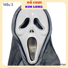 Set Áo Choàng Bộ Xương 3 Món có Nón Găng Tay Mặt Nạ - Trang Phục Hóa Trang Halloween cho Trẻ Em và Người Lớn