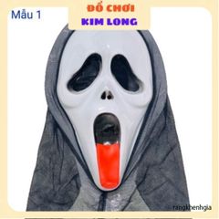 Set Áo Choàng Bộ Xương 3 Món có Nón Găng Tay Mặt Nạ - Trang Phục Hóa Trang Halloween cho Trẻ Em và Người Lớn