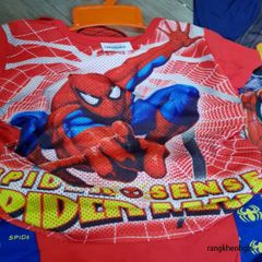 Bộ Trang Phục Siêu Nhân Cotton Lưới 4 Món cho Bé Trai - Gồm Mặt Nạ Kính, Áo, Quần, Áo Choàng - Thời Trang Halloween Dễ Thương 10-26kg