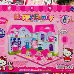Nhà Búp Bê Mèo Hello Kitty Gia Đình Hạnh Phúc - Đồ Chơi Sáng Tạo Cho Bé Gái, Phát Triển Khả Năng Tư Duy