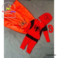 Bộ Quần Áo Siêu Nhân Nhện và Tà Bay Cho Trẻ Em Từ 10-30kg - Thời Trang Hóa Trang Giúp Bé Khám Phá Thế Giới Tưởng Tượng