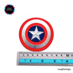 Tem Nhôm Logo Khiên Captain America - Decal Siêu Dính Nhiều Kích Thước Cho Fan Marvel, Dán Xe, Trang Trí Nhà Cửa