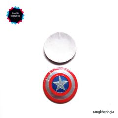 Tem Nhôm Logo Khiên Captain America - Decal Siêu Dính Nhiều Kích Thước Cho Fan Marvel, Dán Xe, Trang Trí Nhà Cửa